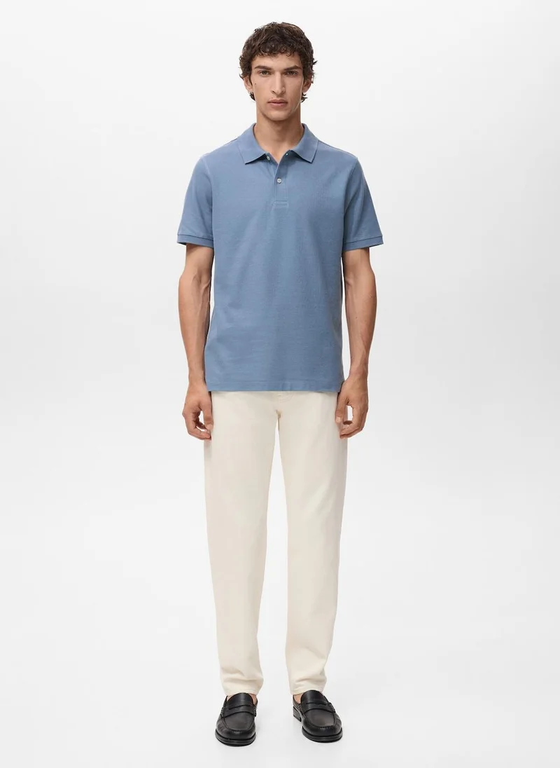 Mango Man  Regular-fit cotton piquÃ© polo shirt for Men | Best Price UAE